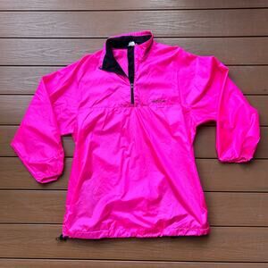 Vintage Speedo Neon Pink Windbreaker Shell Parka Jacket Size Unisex L/XL